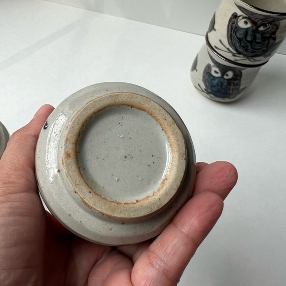 Set of 4 Vintage Owl Cups - Picture 7 of 13